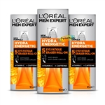 3x L'Oreal Men Expert Hydra Energetic Eye Fatigue Eraser Roll-on 10ml