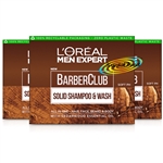 3x Loreal Men Expert Barber Club Solid Shampoo & Wash Bar 80g Plastic Free