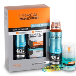 Loreal Men Expert Active Sport Cool Down Kit Xmas Gift Set Protect Hydrate