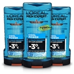 3x L'Oreal Men Expert Cool Power Icy Caps Shower Gel 300ml