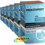 6x Loreal Men Expert Hydra Power Refreshing Moisturiser 50ml