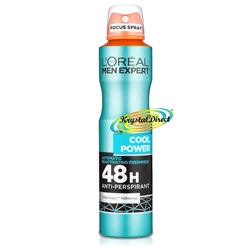 6x L'oreal Men Expert Cool Power 48H Anti-Perspirant Deodorant Spray 250ml