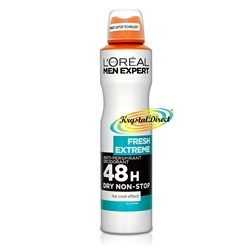 3x L'oreal Men Expert Fresh Extreme 48H Anti-Perspirant Deodorant Spray 250ml