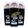 3x L'Oreal Men Expert Carbon Protect 4 in 1 Anti Perspirant Deodorant Roll On 50ml