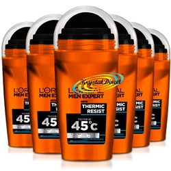6x L'Oreal Men Expert Thermic Resist Anti Perspirant 48H Deodorant Roll On 50ml