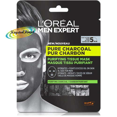 Loreal Men Expert Pure Charcoal Purifying Tissue Mask 30g