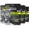 4x Loreal Men Expert Pure Charcoal Purifying Tissue Mask 30g