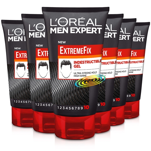 6x Loreal Men Expert Extreme Fix Indestructible Hair Gel Ultra Strong Hold 150ml