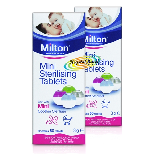 2x Milton Mini Sterilising 50 Tablets For Maximum Protection