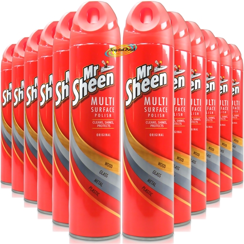 12x Mr Sheen ORIGINAL Multi Surface Polish 250ml- Wood, Glass, Metal, Plastic