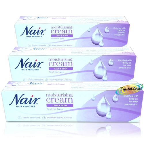 3x Nair Moisturising Hair Removal Cream 100g With Baby Oil