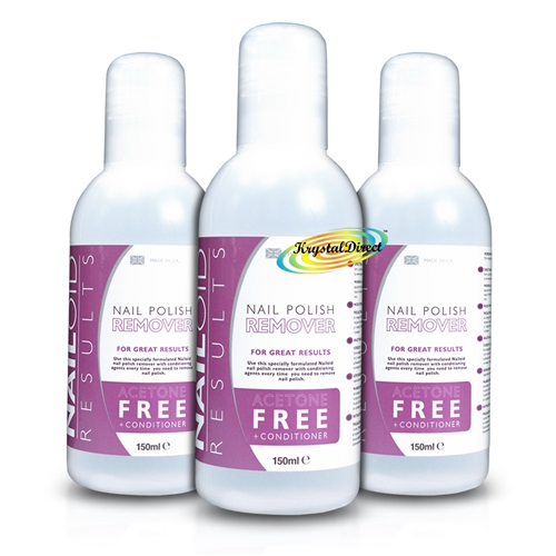 3x Nailoid Acetone Free Nail Polish Remover & Conditioner 150ml