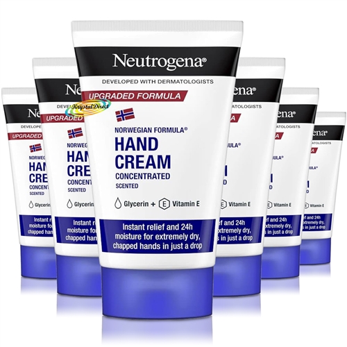 6x Neutrogena Concentrated Hand Cream Scented 50ml - Norwegian Formula