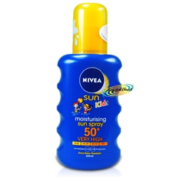 Nivea Moisturising Sun Spray for Kids Very High SPF50+ 200ml UVA/UVB Protection