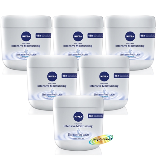 6x Nivea Body Cream INTENSIVE MOISTURISING Deep Serum Normal To Dry Skin 400ml