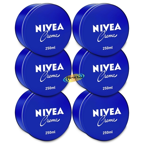 6x Nivea Creme All Purpose Face & Body Moisturising Cream for Dry Skin Care 250ml
