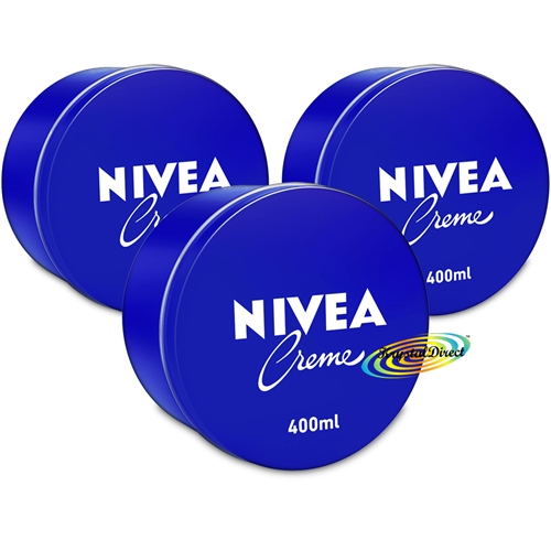 3x Nivea Creme All Purpose Face & Body Moisturising Cream for Dry Skin Care 400ml