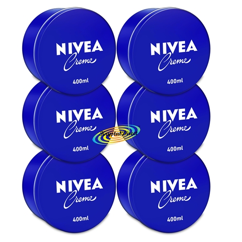 6x Nivea Creme All Purpose Face & Body Moisturising Cream for Dry Skin Care 400ml