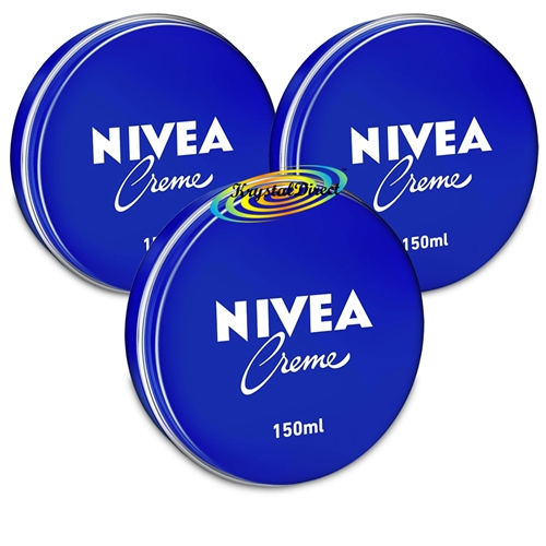3x Nivea Creme All Purpose Face Body Moisturising Cream for Dry Skin Care 150ml