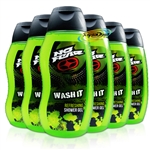 6x No Fear Wash It Refreshing Mens Body Bath Wash Shower Gel 400ml