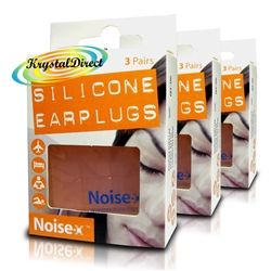 3x Noise-X Mouldable Reusable Multipurpose Soft Silicone Ear Plugs