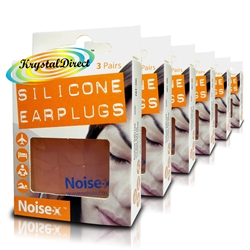 6x Noise-X Mouldable Reusable Multipurpose Soft Silicone Ear Plugs