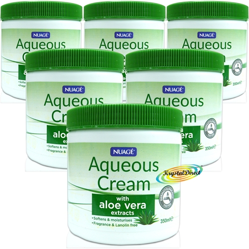 6x Nuage Aqueous Cream With ALOE VERA Extracts Skin Wash Moisturiser 350ml