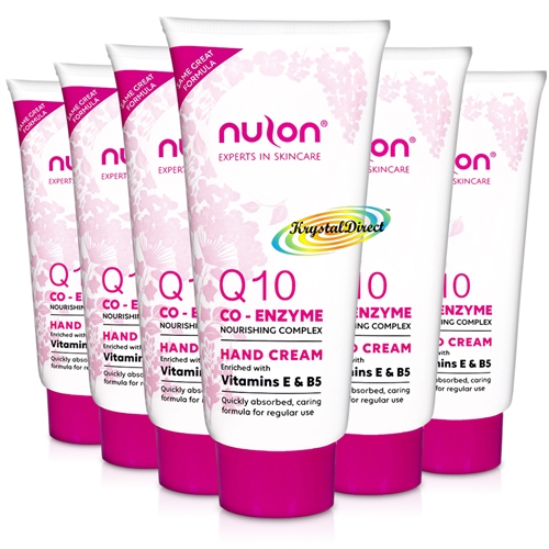 6x Nulon Q10 Nourishing Complex Hand Cream 75ml With Vitamin E & B5
