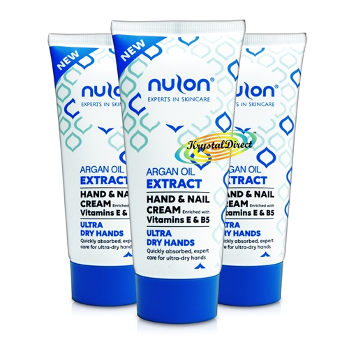 3x Nulon Argan Oil Extract Hand & Nail Cream Ultra Dry Hands 75ml