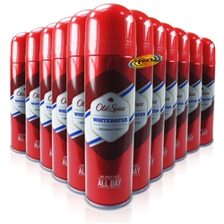 12x Old Spice Whitewater Deodorant Body Spray 150ml Long Lasting For Men