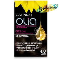 Garnier Olia 4.0 Dark Brown Permanent Hair Colour No Ammonia Dye