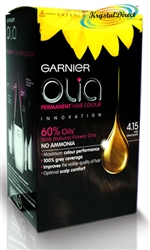 Garnier Olia 4.15 Iced Chocolate Permanent Hair Colour No Ammonia Dye