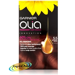 Garnier Olia 5.5 Mahogany Brown Permanent Hair Colour No Ammonia Dye