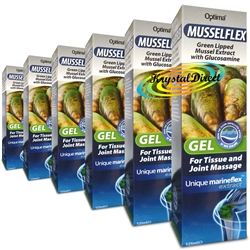 6x Optima MusselFlex Tissue and Joint Massage Gel 125ml With Glucosamine