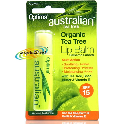 Optima Australian Tea Tree Organic Lip Balm SPF15 with Shea Butter 5.7ml