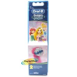 Braun Oral B Kids Replacement Toothbrush 2 Heads - Disney Princess