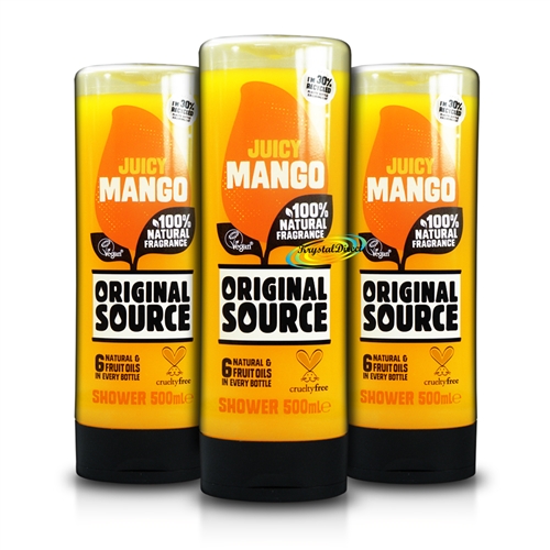 3x Original Source Natural Juicy Mango Shower Gel 500ml