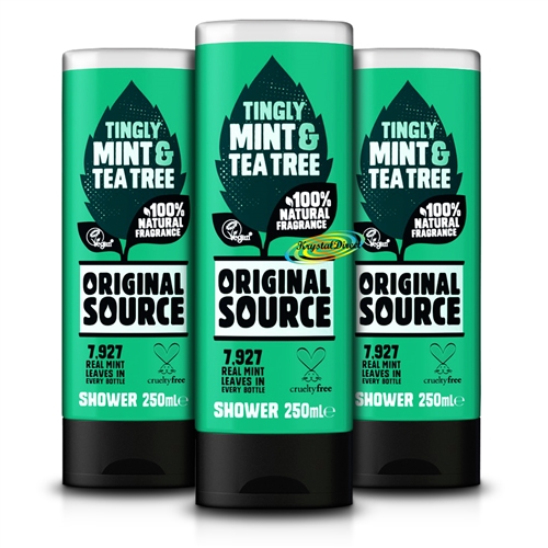 3x Original Source Tingly Mint & Tea Tree Shower Gel 500ml