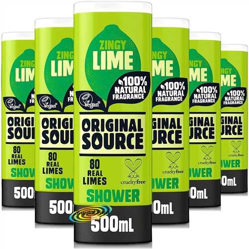 6x Original Source Zingy Lime Shower Gel 500ml