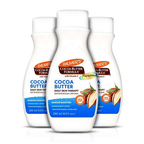 3x Palmers Cocoa Butter Moisturising Daily Body Lotion Vitamin E 250ml