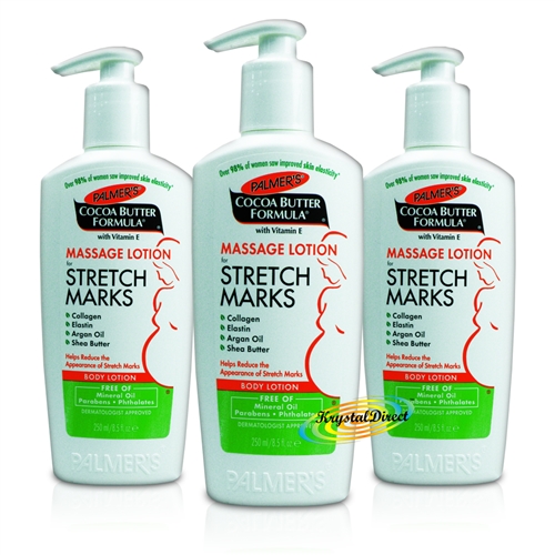 3x Palmers Cocoa Butter Massage Lotion for Stretch Marks Vitamin E 250ml