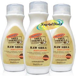 3x Palmers Raw Shea Butter Natural Moisturising Body Lotion Vitamin E 250ml
