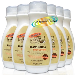 6x Palmers Raw Shea Butter Natural Moisturising Body Lotion Vitamin E 250ml