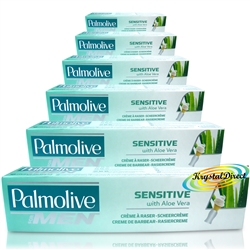6x Palmolive Sensitive Shaving Lather Shave Cream 100ml With Palm Extract