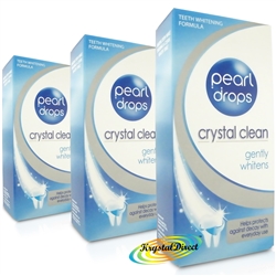 3x Pearl Drops Crystal Clean Gently Whitens Toothpaste Toothpolish 50ml