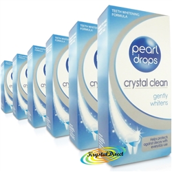 6x Pearl Drops Crystal Clean Gently Whitens Toothpaste Toothpolish 50ml