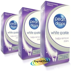 3x Pearl Drops White Sparkle Stain Removing Teeth Whitening Toothpaste 50ml