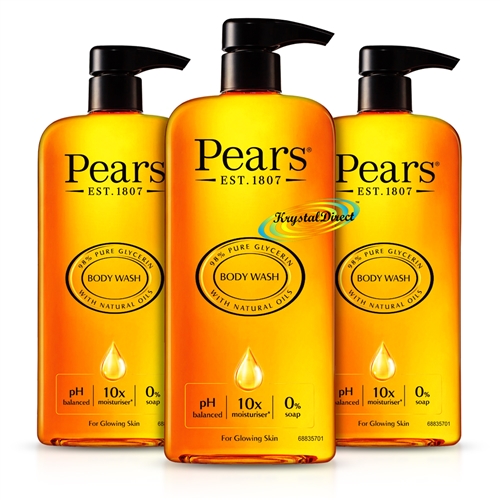 3x Pears Pure & Gentle Original Soap Free Body Wash 500ml