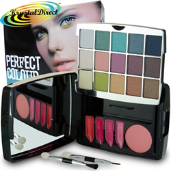 Perfect Colour The Look Eye Lip & Cheek Palette Blusher Shadow Lipstick Gift Set