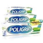 3x Poligrip Denture Fixative Cream Ultra Fresh Mint 40g Zinc Free